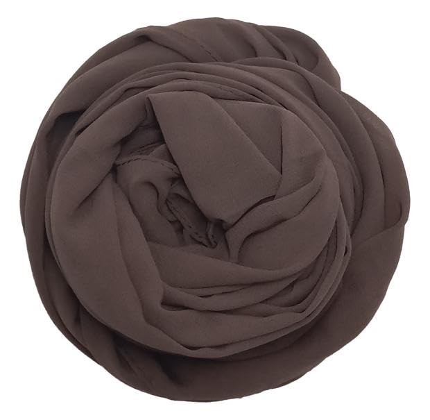Women Chiffon Scarf, Shawls and Wraps Soft and Lightweight Hijab Long Scarves For Ladies 90x185 cm (Beige)
