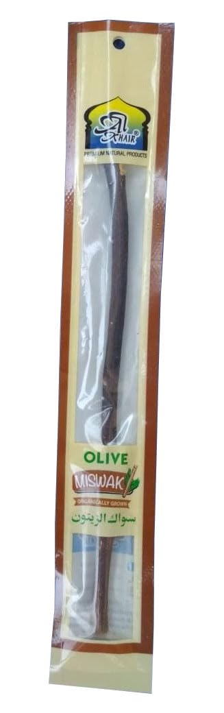 Natural Fresh Moist Vacuum-Packed Olive Miswak (10 Sticks) - Tooth and Gum Care (Natural Flavor) (10)