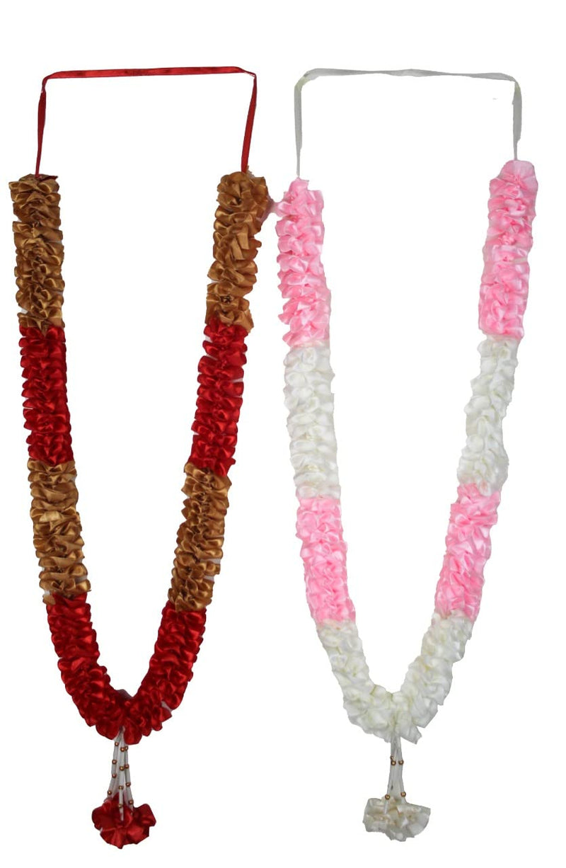(PACK OF 2) Hajj And Ummrah Artificial roses Garland Wedding Mala Multipurpose Use (2)