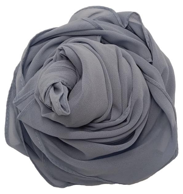 Women Chiffon Scarf, Shawls and Wraps Soft and Lightweight Hijab Long Scarves For Ladies 90x185 cm (Beige)
