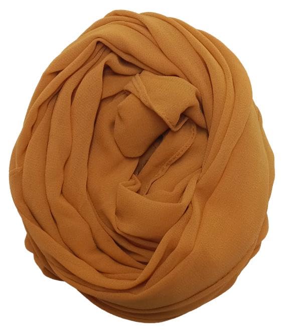 Women Chiffon Scarf, Shawls and Wraps Soft and Lightweight Hijab Long Scarves For Ladies 90x185 cm (Beige)