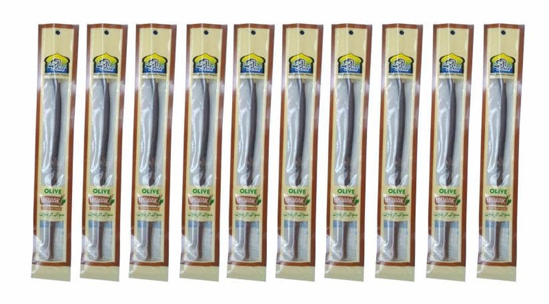 Natural Fresh Moist Vacuum-Packed Olive Miswak (10 Sticks) - Tooth and Gum Care (Natural Flavor) (10)