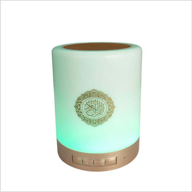 SQ112 Quran Smart Touch LED Lamp Bluetooth Speaker with Remote Rechargeable, Full Recitations of Famous Imams and Quran Translation in Many Languages Including English, Arabic, Urdu More, On the way