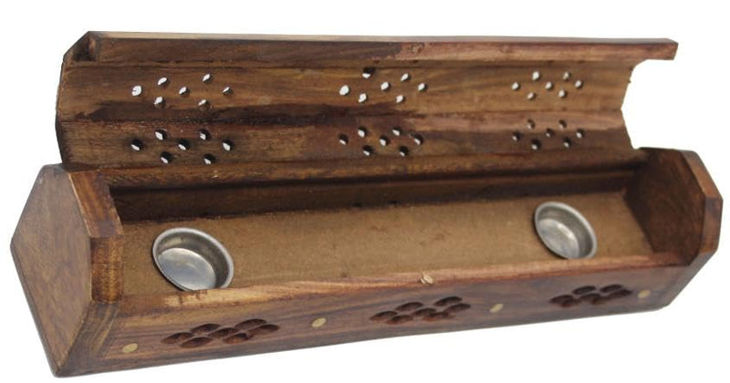 Wooden Incense Sticks Holder bakhoor burner Ash Catcher Agarbatti Holder Rustic Style For Meditation Fragrance oud burner