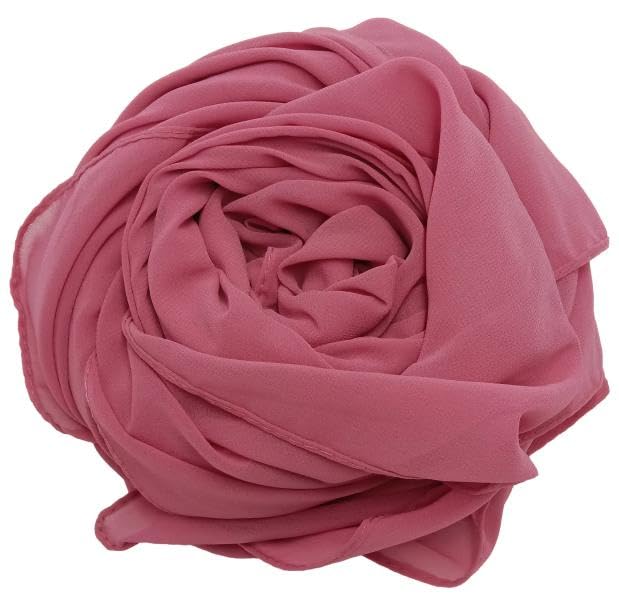 Women Chiffon Scarf, Shawls and Wraps Soft and Lightweight Hijab Long Scarves For Ladies 90x185 cm (Beige)
