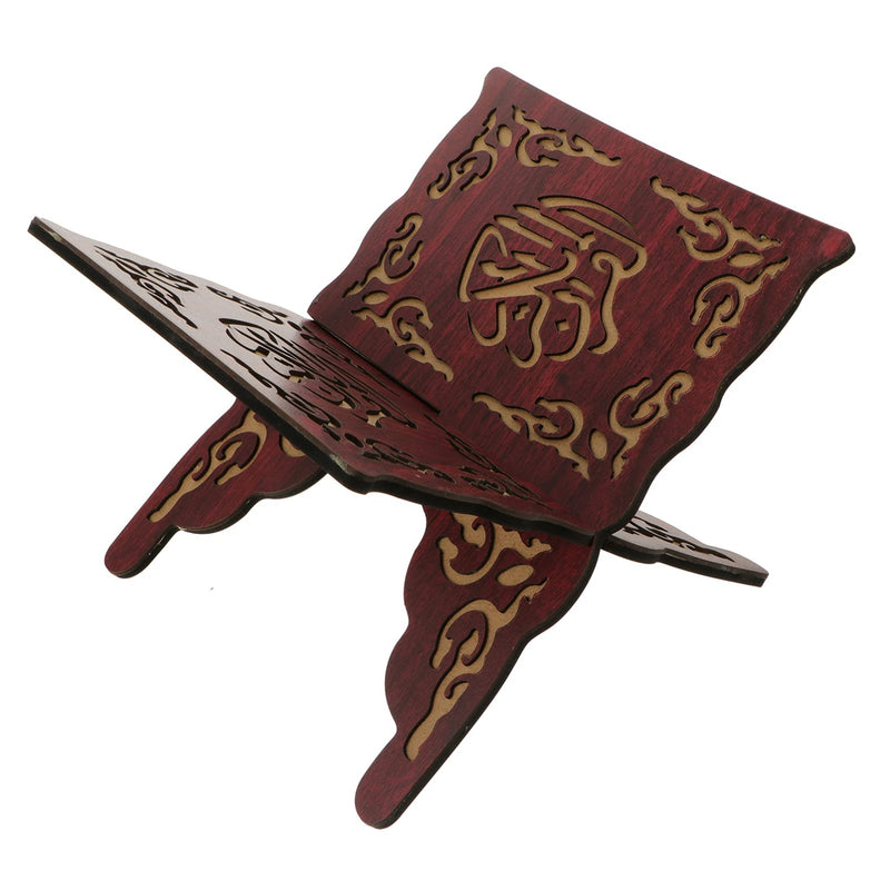 PRETYZOOM Wooden Quran Book Stand Muslim Book Holder Islam Foldable Rehal Bible Magazine Cookbook Display Holder Islam Religious Gift 21X29CM