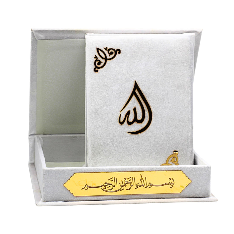 taj Holy Quran VELVET IN A BOX islamic gifts umrah mubarak gifts islamic decor nikkah gifts gifts for muslim women gifts for muslims eid gift set islamic gifts for men (QURAN 14 * 20cm, BLACK)